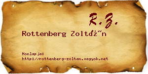 Rottenberg Zoltán névjegykártya